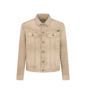 Washed Sand Icon Denim Jacke