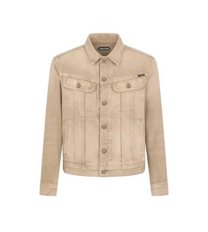 Washed Sand Icon Denim Jacke