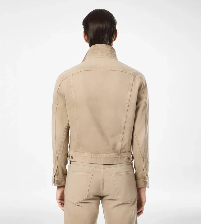 Washed Sand Icon Denim Jacke