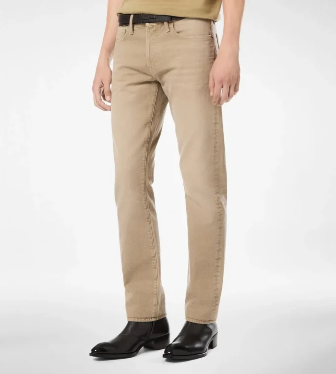 Washed Sand Straight Fit Denim Washed Sand Straight Fit Denim