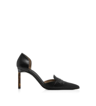 Weiche Eva D’Orsay Pumps aus genarbtem Leder