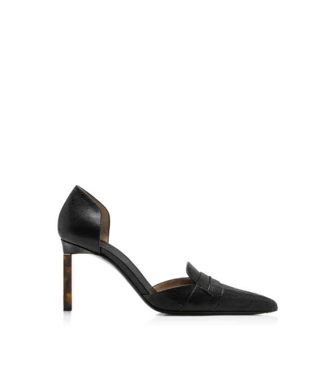 Weiche Eva D’Orsay Pumps aus genarbtem Leder Weiche Eva D’Orsay Pumps aus genarbtem Leder