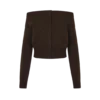 Weiche Kaschmir-Strickjacke mit offenem Kragen und verkürzter Passform Weiche Kaschmir-Strickjacke mit offenem Kragen und verkürzter Passform