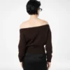 Weiche Kaschmir-Strickjacke mit offenem Kragen und verkürzter Passform Weiche Kaschmir-Strickjacke mit offenem Kragen und verkürzter Passform