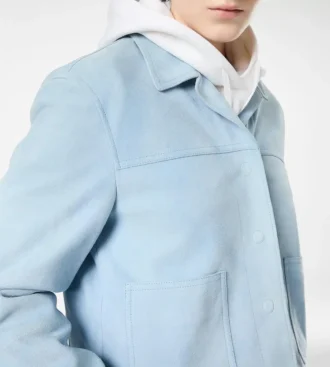 Weiche Overshirt-Jacke aus Lammwildleder