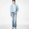 Stonewashed-Jeanshose mit geradem Schnitt Stonewashed-Jeanshose mit geradem Schnitt