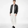 Weicher Blouson aus Nappa-Plonge mit Kragen