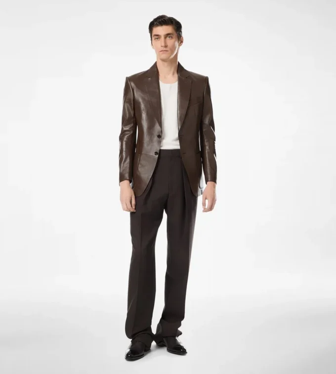 Weicher Nappa-Plongé-Blazer