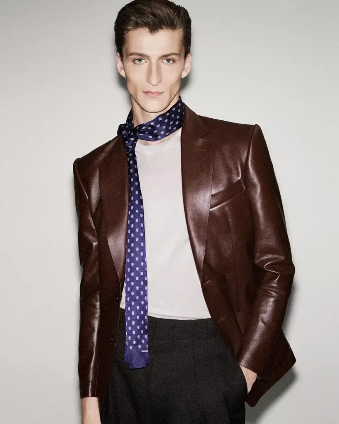 Weicher Nappa-Plongé-Blazer