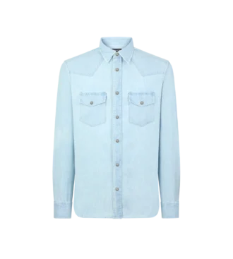 Westernhemd aus Denim-Chambray