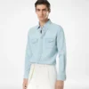 Westernhemd aus Denim-Chambray