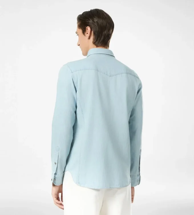 Westernhemd aus Denim-Chambray
