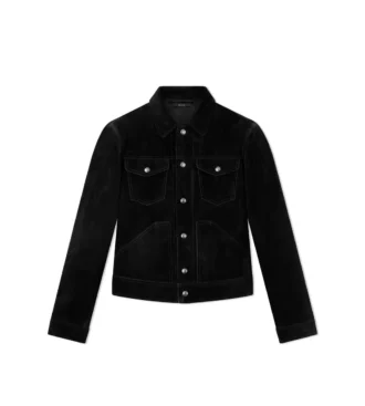 Westernjacke aus Kaschmir-Wildleder