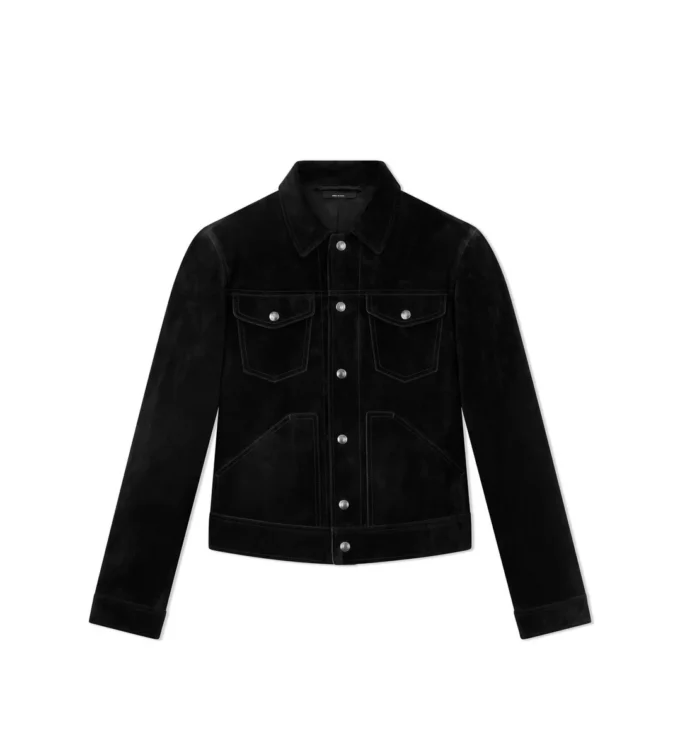 Westernjacke aus Kaschmir-Wildleder