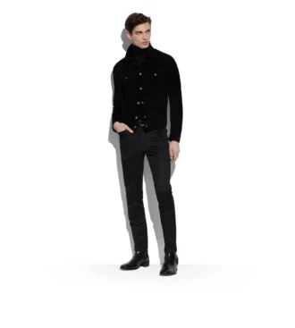 Westernjacke aus Kaschmir-Wildleder