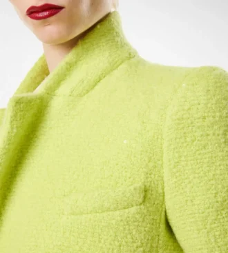 Wickeljacke aus Tweed mit Pailletten, einer Mischung aus Wolle, Kaschmir und Seide