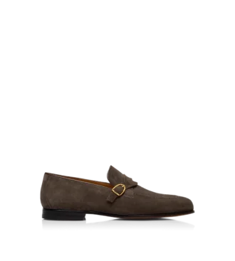 Wildleder-Loafer Gigi mit gedrehter Bandschnalle