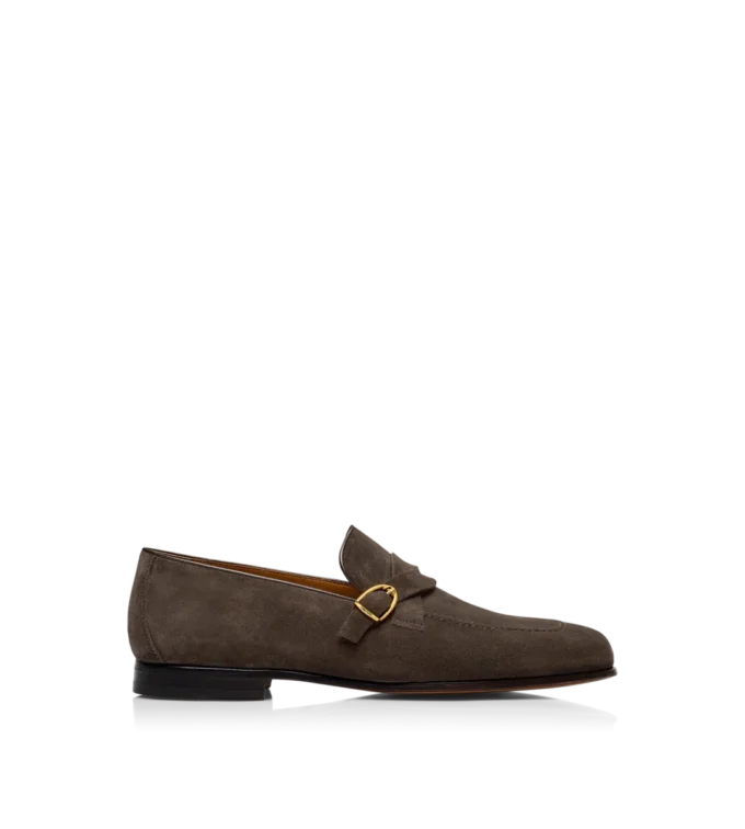 Wildleder-Loafer Gigi mit gedrehter Bandschnalle Wildleder-Loafer Gigi mit gedrehter Bandschnalle