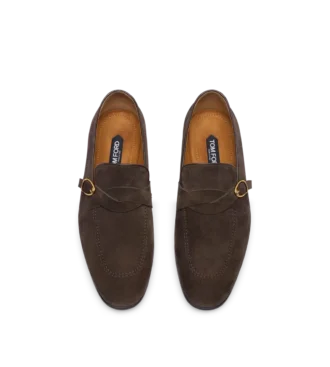 Wildleder-Loafer Gigi mit gedrehter Bandschnalle