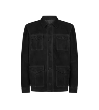 Wildlederjacke mit vier Taschen