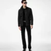Wildlederjacke mit vier Taschen