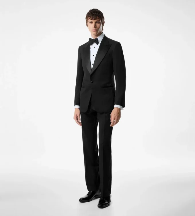 Windsor-Smoking aus Wolle und Mohair