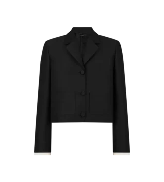 Woll-Seiden-Radzmir-Jacke mit Plissee-Details