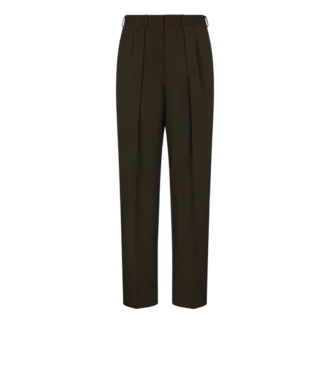 Wolle Kaschmir Seide Reps Hose mit doppelter Falte