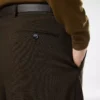 Wolle Kaschmir Seide Reps Hose mit doppelter Falte