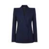 Zweifarbige Jacke aus reiner Wolle mit doppelter Knopfleiste und Spitzkragen Zweifarbige Jacke aus reiner Wolle mit doppelter Knopfleiste und Spitzkragen