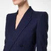 Zweifarbige Jacke aus reiner Wolle mit doppelter Knopfleiste und Spitzkragen Zweifarbige Jacke aus reiner Wolle mit doppelter Knopfleiste und Spitzkragen